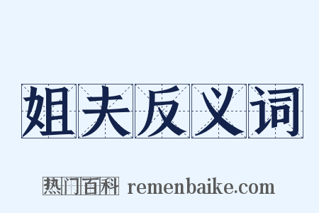 姐夫反义词是什么意思的图片